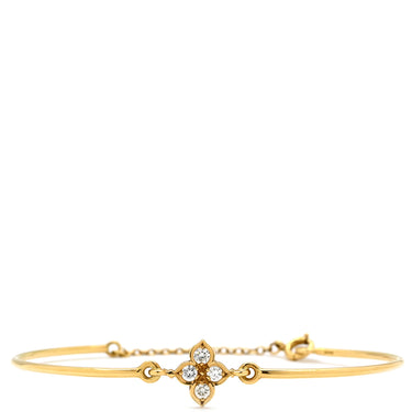 カルティエ Cartier ヒンドゥ イエローゴールド K18YG ダイヤモンド ブレスレット 4P 4石 4粒 ダイヤ K18YG Au750 18K 18金 フラワー 花 ロータス 蓮モチーフ