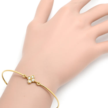 カルティエ Cartier ヒンドゥ イエローゴールド K18YG ダイヤモンド ブレスレット 4P 4石 4粒 ダイヤ K18YG Au750 18K 18金 フラワー 花 ロータス 蓮モチーフ