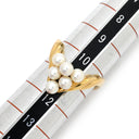 TASAKI TASAKI V字デザイン ツイストリング パールホワイト×イエローゴールド K18YG パール リング 指輪 真珠 6Pパール Au 750 K18YG 10.5号