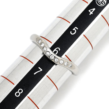 ティファニー Tiffany & Co カーブリング ダイヤ プラチナシルバー Pt950 ダイヤモンド リング 指輪 PT ダイヤモンド V エルサペレッティ 6号