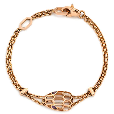 ブルガリ BVLGARI セルペンティ アメジスト ピンクゴールド K18PG アメジスト ブレスレット 18K 750 PG アメシスト