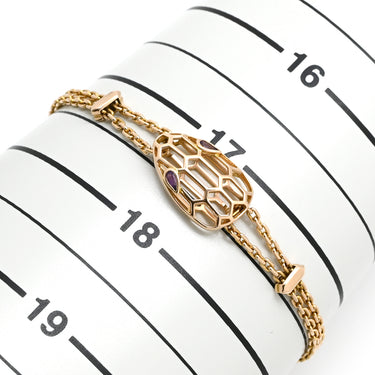 ブルガリ BVLGARI セルペンティ アメジスト ピンクゴールド K18PG アメジスト ブレスレット 18K 750 PG アメシスト
