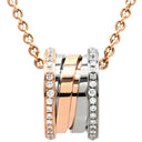 ブルガリ BVLGARI ビーゼロワン パーフェクト ミステイク ダイヤ ピンクゴールドXホワイトゴールド K18PG K18WG ダイヤモンド ネックレス B-zero1 18K 750PG WG