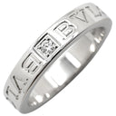 ブルガリ BVLGARI ブルガリブルガリ ダブルロゴ AN853348 ホワイトゴールド K18WG ダイヤモンド リング 指輪 18K 750AU 1Pダイヤモンド 11.5号