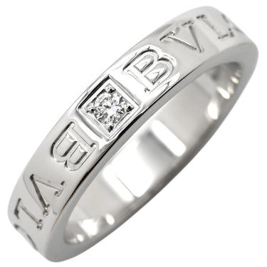 ブルガリ BVLGARI ブルガリブルガリ ダブルロゴ AN853348 ホワイトゴールド K18WG ダイヤモンド リング 指輪 18K 750AU 1Pダイヤモンド 11.5号