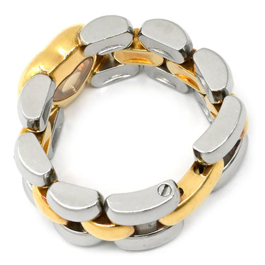 ショパール CHOPARD ハッピーダイヤモンド ハート 82/8401-20 イエローゴールド×シルバー K18YG ステンレススチール ダイヤモンド リング 指輪 K18YG×SS Au750 ムービング 1P 9号