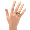 ショパール CHOPARD ハッピーダイヤモンド ハート 82/8401-20 イエローゴールド×シルバー K18YG ステンレススチール ダイヤモンド リング 指輪 K18YG×SS Au750 ムービング 1P 9号