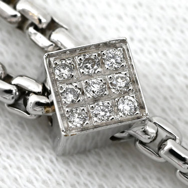 フォッペ FOPE ダイヤモンド パヴェ ネックレス ホワイトゴールド K18WG ダイヤモンド ネックレス FOPE Au750 WG 18K ノヴェチェント メッシュ Y字