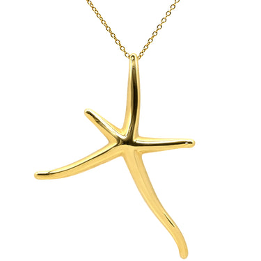 ティファニー Tiffany & Co スターフィッシュ イエローゴールド K18YG ネックレス Au750 18K 18金 T&Co. ヒトデモチーフ