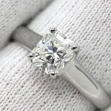 ティファニー Tiffany & Co ルシダ ダイヤモンドリング 5970744 プラチナシルバー Pt950 ダイヤモンド リング 指輪 1石 1粒 スクエア 15号