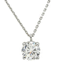 ノンブランド NON BRAND ダイヤモンド 1.013ct ペンダント プラチナシルバー Pt900 ダイヤモンド PT850(チェーン) ネックレス 1石 1粒 ラウンドブリリアントカット プラチナ900