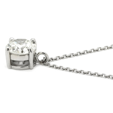 ノンブランド NON BRAND ダイヤモンド 1.013ct ペンダント プラチナシルバー Pt900 ダイヤモンド PT850(チェーン) ネックレス 1石 1粒 ラウンドブリリアントカット プラチナ900