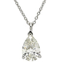 ティファニー Tiffany & Co ティアドロップ プラチナシルバー Pt950 ダイヤモンド ネックレス T&Co. Pt950 1P 1石 ダイヤ ペアシェイプ 雫 しずく型 ソリテール