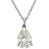 ティファニー Tiffany & Co ティアドロップ プラチナシルバー Pt950 ダイヤモンド ネックレス T&Co. Pt950 1P 1石 ダイヤ ペアシェイプ 雫 しずく型 ソリテール
