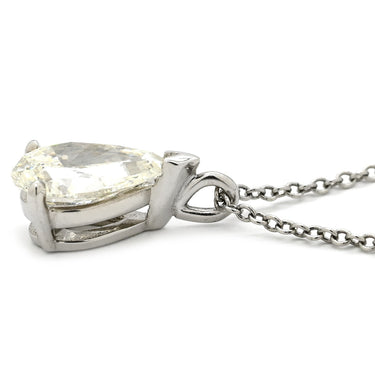 ティファニー Tiffany & Co ティアドロップ プラチナシルバー Pt950 ダイヤモンド ネックレス T&Co. Pt950 1P 1石 ダイヤ ペアシェイプ 雫 しずく型 ソリテール
