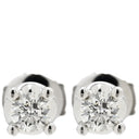 ブルガリ BVLGARI コロナ ダイヤ ホワイトゴールド K18WG ダイヤモンド ピアス 750 18K 18金 1粒 1石