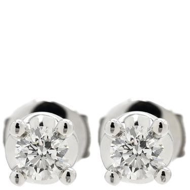 ブルガリ BVLGARI コロナ ダイヤ ホワイトゴールド K18WG ダイヤモンド ピアス 750 18K 18金 1粒 1石