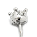ブルガリ BVLGARI コロナ ダイヤ ホワイトゴールド K18WG ダイヤモンド ピアス 750 18K 18金 1粒 1石
