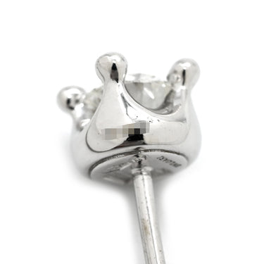 ブルガリ BVLGARI コロナ ダイヤ ホワイトゴールド K18WG ダイヤモンド ピアス 750 18K 18金 1粒 1石