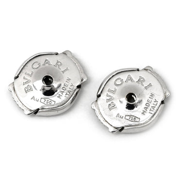 ブルガリ BVLGARI コロナ ダイヤ ホワイトゴールド K18WG ダイヤモンド ピアス 750 18K 18金 1粒 1石