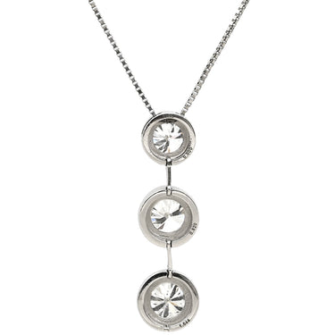 ノンブランド NON BRAND ダイヤペンダント 2.0ct プラチナシルバー Pt900 ダイヤモンド ネックレス 3連 ドロップ スウィング プラチナ 3石 3粒 ラウンドブリリアント