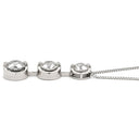 ノンブランド NON BRAND ダイヤペンダント 2.0ct プラチナシルバー Pt900 ダイヤモンド ネックレス 3連 ドロップ スウィング プラチナ 3石 3粒 ラウンドブリリアント