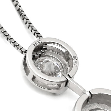 ノンブランド NON BRAND ダイヤペンダント 2.0ct プラチナシルバー Pt900 ダイヤモンド ネックレス 3連 ドロップ スウィング プラチナ 3石 3粒 ラウンドブリリアント