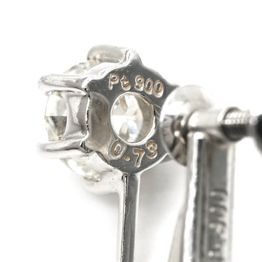 TASAKI TASAKI 一粒ダイヤモンドイヤリング プラチナシルバー Pt900 ダイヤモンド イヤリング Pt900 ダイヤ 1P 0.73ct 6本爪 ラウンドブリリアントカット