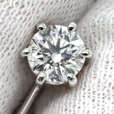 TASAKI TASAKI 一粒ダイヤモンドイヤリング プラチナシルバー Pt900 ダイヤモンド イヤリング Pt900 ダイヤ 1P 0.73ct 6本爪 ラウンドブリリアントカット