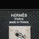 エルメス HERMES ケリー25 外縫い ブラック ヴォーエプソン 2WAYバッグ シルバー金具 黒