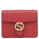 グッチ GUCCI インターロッキングG チェーンショルダー 510304 レッド レザー ショルダーバッグ ゴールド金具 赤 アウトレット品