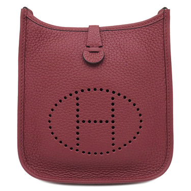 エルメス HERMES エヴリンTPM アマゾン ルージュアッシュ トリヨンクレマンス ショルダーバッグ シルバー金具 赤