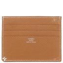 エルメス HERMES Hセリエ ゴールド ヴォーエプソン カードケース アッシュセリエ 茶