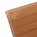 エルメス HERMES Hセリエ ゴールド ヴォーエプソン カードケース アッシュセリエ 茶