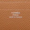 エルメス HERMES Hセリエ ゴールド ヴォーエプソン カードケース アッシュセリエ 茶