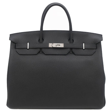 エルメス HERMES バーキン40 ブラック トゴ ハンドバッグ シルバー金具 黒