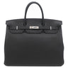 エルメス HERMES バーキン40 ブラック トゴ ハンドバッグ シルバー金具 黒