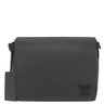 ルイヴィトン LOUIS VUITTON テイクオフ メッセンジャー M57080 ブラック グレインレザー ショルダーバッグ ブラック金具 黒 斜め掛け イニシャル入り