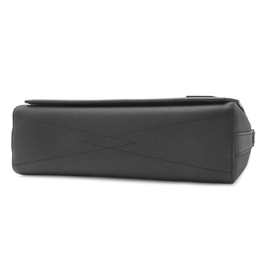 ルイヴィトン LOUIS VUITTON テイクオフ メッセンジャー M57080 ブラック グレインレザー ショルダーバッグ ブラック金具 黒 斜め掛け イニシャル入り