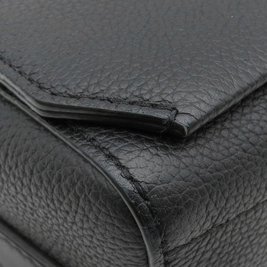 ルイヴィトン LOUIS VUITTON テイクオフ メッセンジャー M57080 ブラック グレインレザー ショルダーバッグ ブラック金具 黒 斜め掛け イニシャル入り