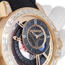 腕時計 ハリーウィンストン Harry Winston オーシャン デュアルタイム OCEATZ44RR011 自動巻き メンズ OH済 K18RG無垢 ダイヤ 黒 ラウンド