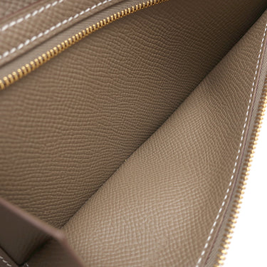 エルメス HERMES ベアンスフレ エトゥープ ヴォーエプソン 長財布 ゴールド金具 新品 未使用 グレージュ 二つ折り財布