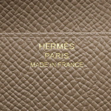 エルメス HERMES ベアンスフレ エトゥープ ヴォーエプソン 長財布 ゴールド金具 新品 未使用 グレージュ 二つ折り財布