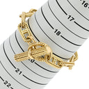 エルメス HERMES シェーヌダンクル トレセ TGM イエローゴールド K18YG ブレスレット 11コマ 18K 750 YG