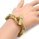 エルメス HERMES シェーヌダンクル トレセ TGM イエローゴールド K18YG ブレスレット 11コマ 18K 750 YG