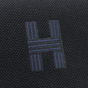 エルメス HERMES ブリッド ア ブラック GM ブラック×ブルーニュイ コットン ポリアミド ポーチ シルバー金具 黒 紺 バニティ