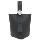 ロエベ LOEWE ペブル バケットバッグ ミニ AANBBBMX02 ブラック グレインカーフレザー 2WAYバッグ シルバー金具 黒 ハンドバッグ ショルダーバッグ