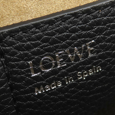 ロエベ LOEWE ペブル バケットバッグ ミニ AANBBBMX02 ブラック グレインカーフレザー 2WAYバッグ シルバー金具 黒 ハンドバッグ ショルダーバッグ