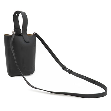 ロエベ LOEWE ペブル バケットバッグ ミニ AANBBBMX02 ブラック グレインカーフレザー 2WAYバッグ シルバー金具 黒 ハンドバッグ ショルダーバッグ