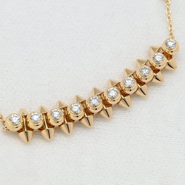 カルティエ Cartier クラッシュ ドゥ カルティエ SM ダイヤ N7424312 ピンクゴールド K18PG ダイヤモンド ネックレス 750 18K PG